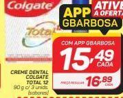 GBarbosa Creme dental colgate total 12 oferta