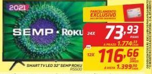 GBarbosa Smart tv led 32” semp roku oferta