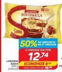 GBarbosa Lasanha sadia 600g oferta