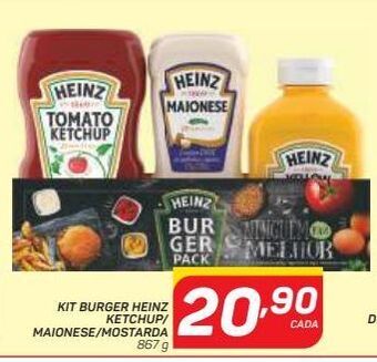 GBarbosa Kit burger heinz ketchup / maionese / mostarda 867g oferta