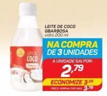GBarbosa Leite de coco gbarbosa 200ml oferta
