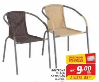 Poltrona de aço kn rattan