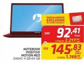 GBarbosa Notebook positivo motion red oferta