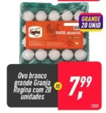 Frangolândia Ovo Branco grande Granja Regina com 20 unidades oferta