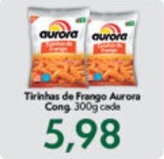 Master Supermercados Tirinhas de Frango Aurora 300g oferta
