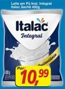 Supermercados Guanabara Leite em po Inst. Integral Italac Sache 400g oferta