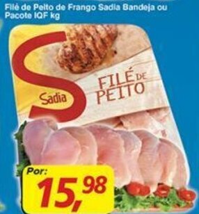 Supermercados Guanabara File de Peito de Frango Sadia Bandeja ou pacote IQF 1kg oferta