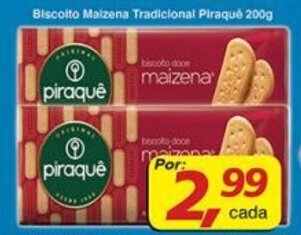 Supermercados Guanabara Biscoito Maizena Tradicional Piraque 200g oferta