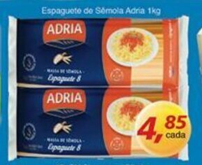 Supermercados Guanabara Espaguete de Semola Adria 1kg oferta