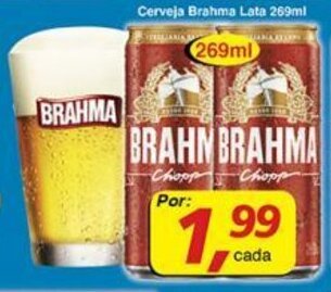 Supermercados Guanabara Cerveja Brahma lata 269ml oferta