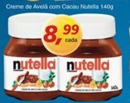 Supermercados Guanabara Creme de Avela com Cacau Nutella 140g oferta