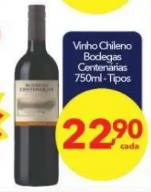 Lopes Supermercados Vinho Chileno Bodegas Centenarias 750ml oferta