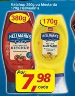 Supermercados Guanabara Ketchup 380g ou Mostarda 170g Hellmann's oferta