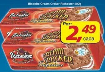 Supermercados Guanabara Biscoito Cream Cracker Richester 200g oferta