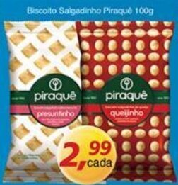 Supermercados Guanabara Biscoito Salgadinho Piraque 100g oferta