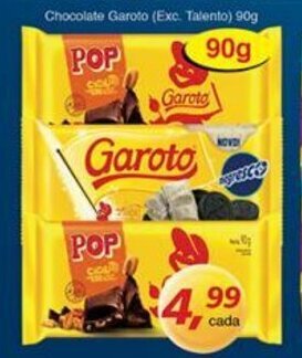 Supermercados Guanabara Chocolate Garoto 90g oferta