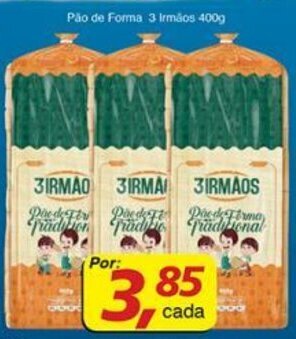 Pao de Forma 3 Irmaos 450g
