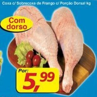 Supermercados Guanabara Coxa c/ Sobrecoxa de Frango c/ Porcao Dorsal 1kg oferta
