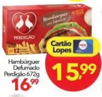 Lopes Supermercados Hamburguer Defumado Perdigao 672g oferta