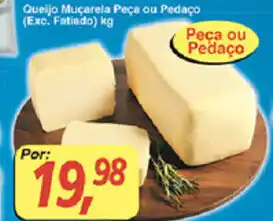 Queijo Mucarela peca ou Pedaco 1kg