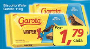 Supermercados Guanabara Biscoito Wafer Garoto 110g oferta