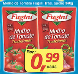 Supermercados Guanabara Molho de Tomate Fugini Trad. sachet 340g oferta