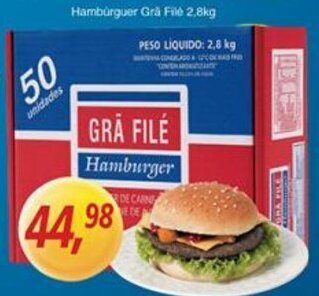 Supermercados Guanabara Hamburguer Gra file Caixa 2.8kg oferta