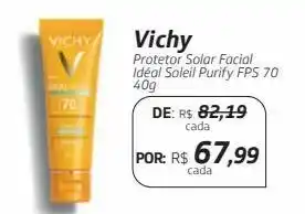 Drogal Vichy protetor solar facial idéal soleil purify fps 70 40g oferta