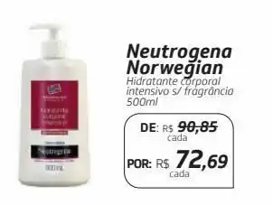 Drogal Neutrogena norwegian hidratante corporal intensivo s/ fragrância 500ml oferta