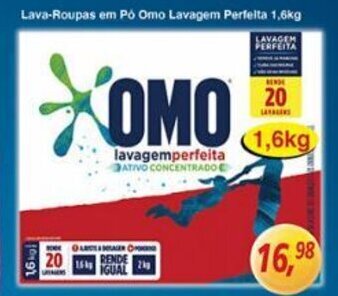 Supermercados Guanabara Lava Roupas em po Omo Lavagem Perfeita 1.6kg oferta