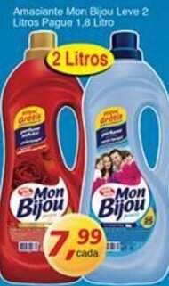 Supermercados Guanabara Amaciante Mon Bijou Leve 2L pague 1.8L oferta