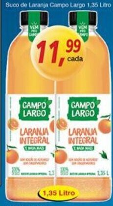Supermercados Guanabara Suco de Laranja Campo Largo 1.35L oferta