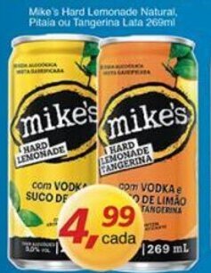 Supermercados Guanabara Mike's Hard lemonade Natural, Pitala ou Tangerina lata 269ml oferta