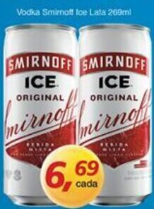 Supermercados Guanabara Vodka Smirnoff Ice lata 269ml oferta