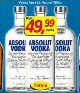 Supermercados Guanabara Vodka Absolut Natural 750ml oferta