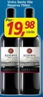Supermercados Guanabara Vinho Santa Vita Reserva 750ml oferta