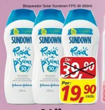 Supermercados Guanabara Bloqueador Solar Sundown FPS 30 200ml oferta