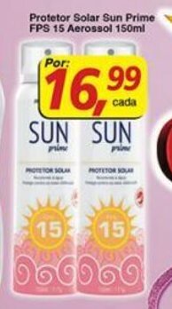 Supermercados Guanabara Protetor Solar Sun Prime FPS 15 Aerossol 150ml oferta