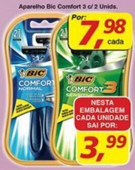 Aparelho Bic Comfort 3 c/ 2 unids.