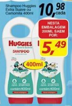 Supermercados Guanabara Shampoo Huggies Extra Suave ou Camomilla 200ml oferta