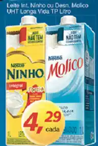 Supermercados Guanabara Leite Int. Ninho ou Desn. Molico UHT Longa Vifa Tp 1L oferta