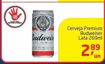 Tenda Atacado Cerveja premium budweiser lata 269ml oferta