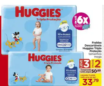 Carrefour Fralda Descartavel Huggies Tripla Protecao oferta