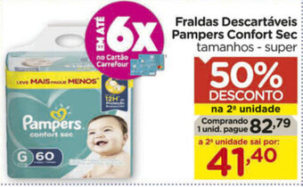 Carrefour Fraldas Descartaveis Pampers Comfort Sec oferta