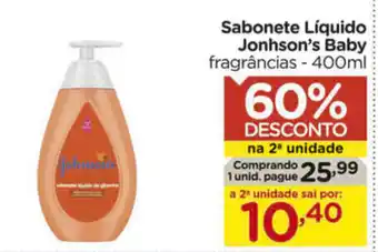 Carrefour Sabonete liquido Johnson's Baby 400ml oferta
