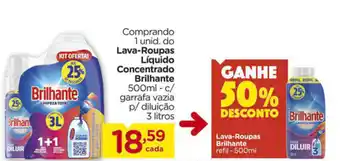 Lava Roupas Liquido Concentrado Brilhante 3L