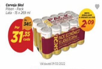 Dia Cerveja Skol 15x269ml oferta