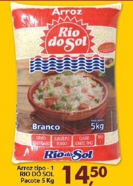 Supermercados Nori Arroz Tipo 1 Rio do Sol pacote 5kg oferta
