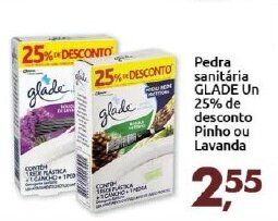 Supermercados Nori Pedra Sanitaria Glade un 25% de desconto Pinho ou Lavanda oferta