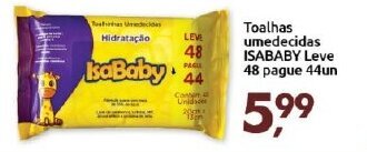 Toalhas umedecidas Isababy leve 48 pague 44un